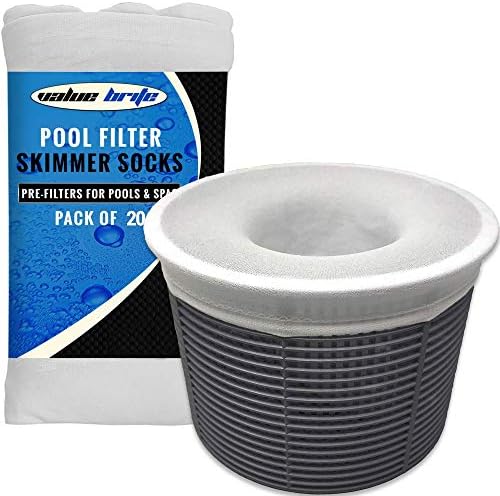 Pool Skimmer Socks - Pack of 20 Fine Mesh Swimming Pool & Spa Pre-Filter Savers for Filters, Baskets, and Skimmers