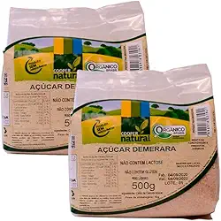 Kit 2X: Açúcar Demerara Orgânico Coopernatural 500g