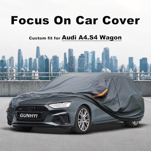 Image of GUNHYI Premium Car Cover Custom Fit Audi A4 /S4 Wagon, 16 Layers Heavy Duty Car Cover Waterproof All Weather with Zipper Door for Sun Rain Snow Dust Uv Protection