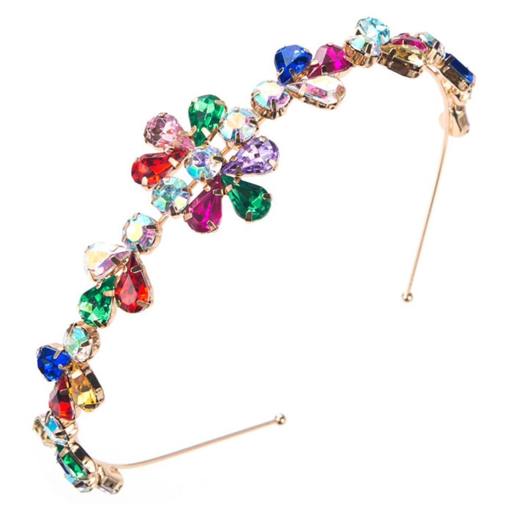 Bandes de cheveux en alliage avec diamants et motifs floraux élégants