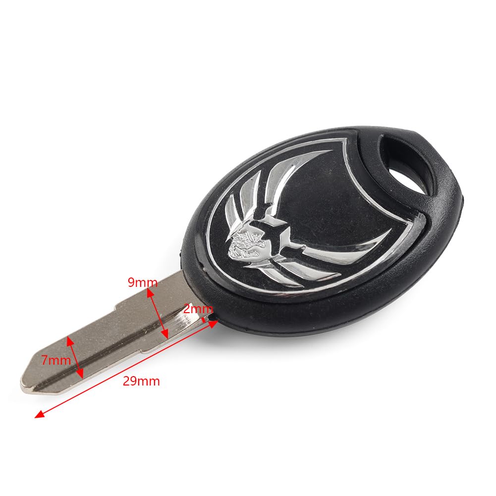 Cninba13 Uncut Blade Blank Key Metal Key with ABS Upper Red For Honda NRX 1800 Valkyrie Rune Motorcycle