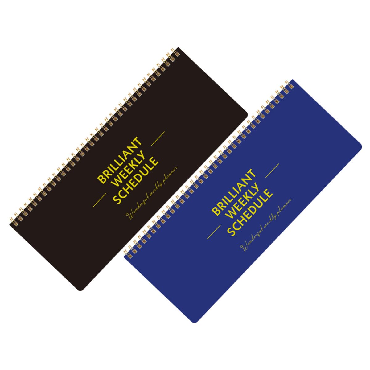 Agenda Settimanale da Tavolo 2 Pezzi Rilegatura a Spirale, Pianificatore Leggero in Carta e Ferro, Organizer per Ufficio e Viaggio, Taccuino per Gestione Piani