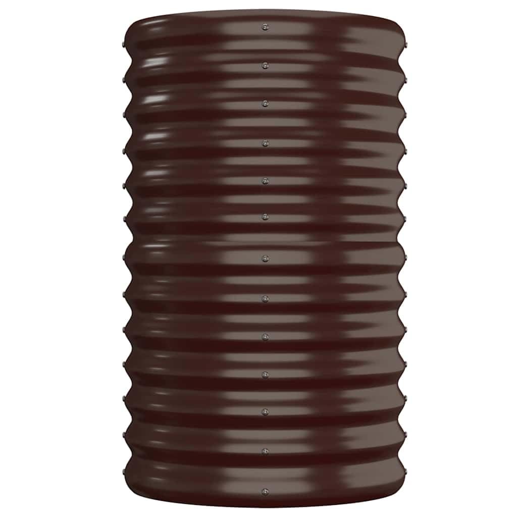 Fioriera Orto da Esterno Letto Alto da Giardino Acciaio Zincato Marrone, Vaso per Fiori per Coltivare Piante Grasse in Giardino Terrazza Balcone L31H88951