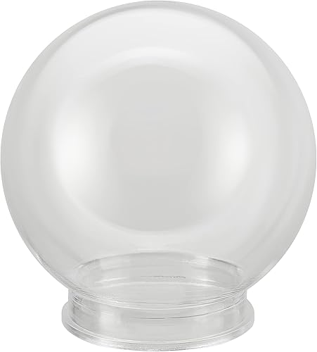 Miniatura 6 de Aspen Creative 28001-41, 6" acrílico blanco reemplazo lámpara poste globo con 3-18" cuello