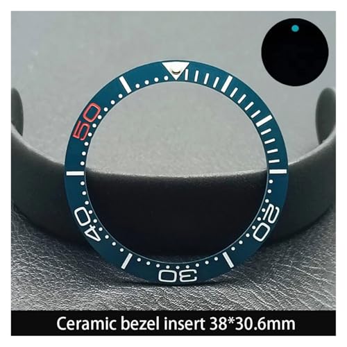 ZHGUIMING 38 ミリメートル * 30.6 ミリメートルセラミックベゼルとダイビングウォッチインサート 40 ミリメートルメンズ腕時計交換時計の文字盤時計ベゼルインサート(NO.56 Ceramic)