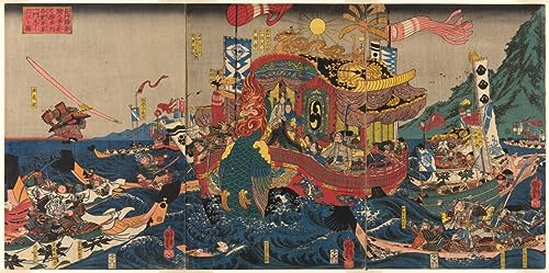 Guerre de Genpei Akama Bay tableau toile - Fini les murs vides, décorez avec Kuniyoshi