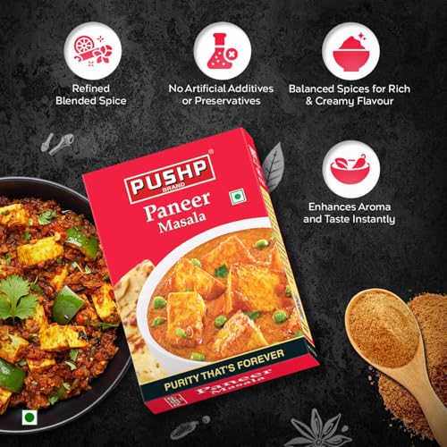 Image of Pushp Brand Paneer Masala Box (Pack of 1, 50gm)