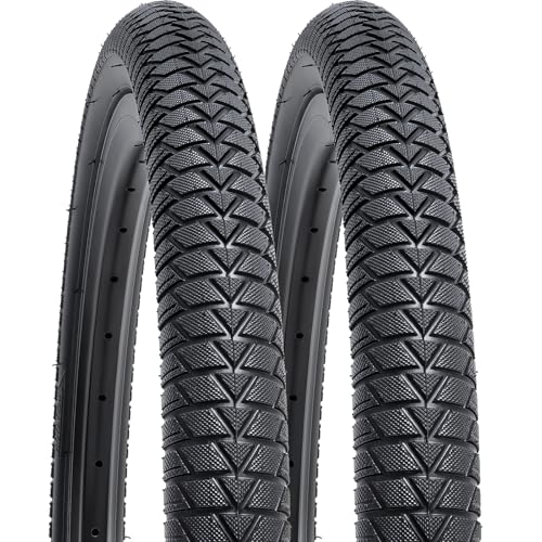 YUNSCM 2-PCS 20' Bike Tires 20x1.75/47-406 Compatible with Road Bike 20X1.75 20 x 1.75 Bicycle Tires (Y-1525)