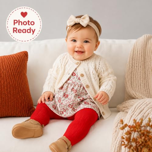 Image of Zando Infant Soft Tights Toddler Seamless Leggings Tights for Baby Girls Winter Knit Warm Newborn Pants Stockings