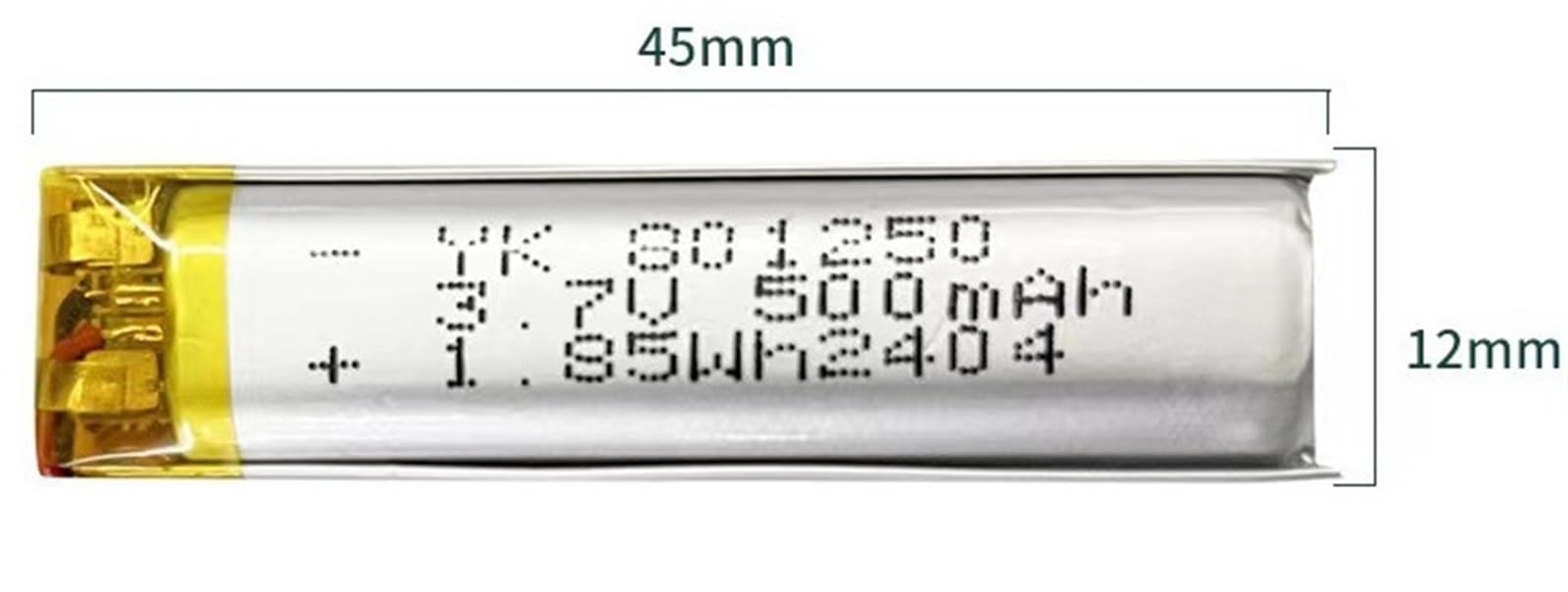 801250-500mAh 3,7V 1 PIÈCES