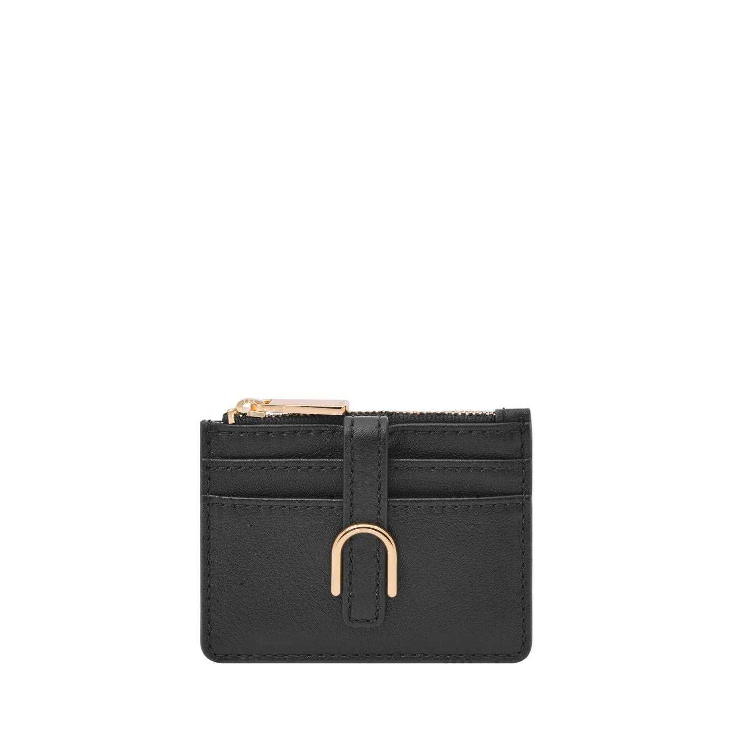 Mens Leather Vada Zip Card Case Wallet, Black, One Size-image-40