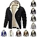 XCXC Winterjacke Herren Gefütterte Jacke mit Kapuze Männer Einfarbiges Mantel mit Reißverschluss Herren Winddicht Outdoorjacke Wärmend Jacke Mantel Wintermantel Winter Warm günstig Kaufen-XCXC Winterjacke Herren Gefütterte Jacke mit Kapuze Männer Einfarbiges Mantel mit Reißverschluss Herren Winddicht Outdoorjacke Wärmend Jacke Mantel Wintermantel