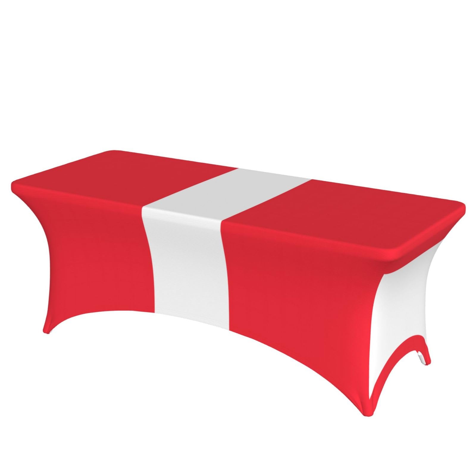 Nappe drapeau autrichien 1.8m avec housses de coin ajustables pour table rectangulaire