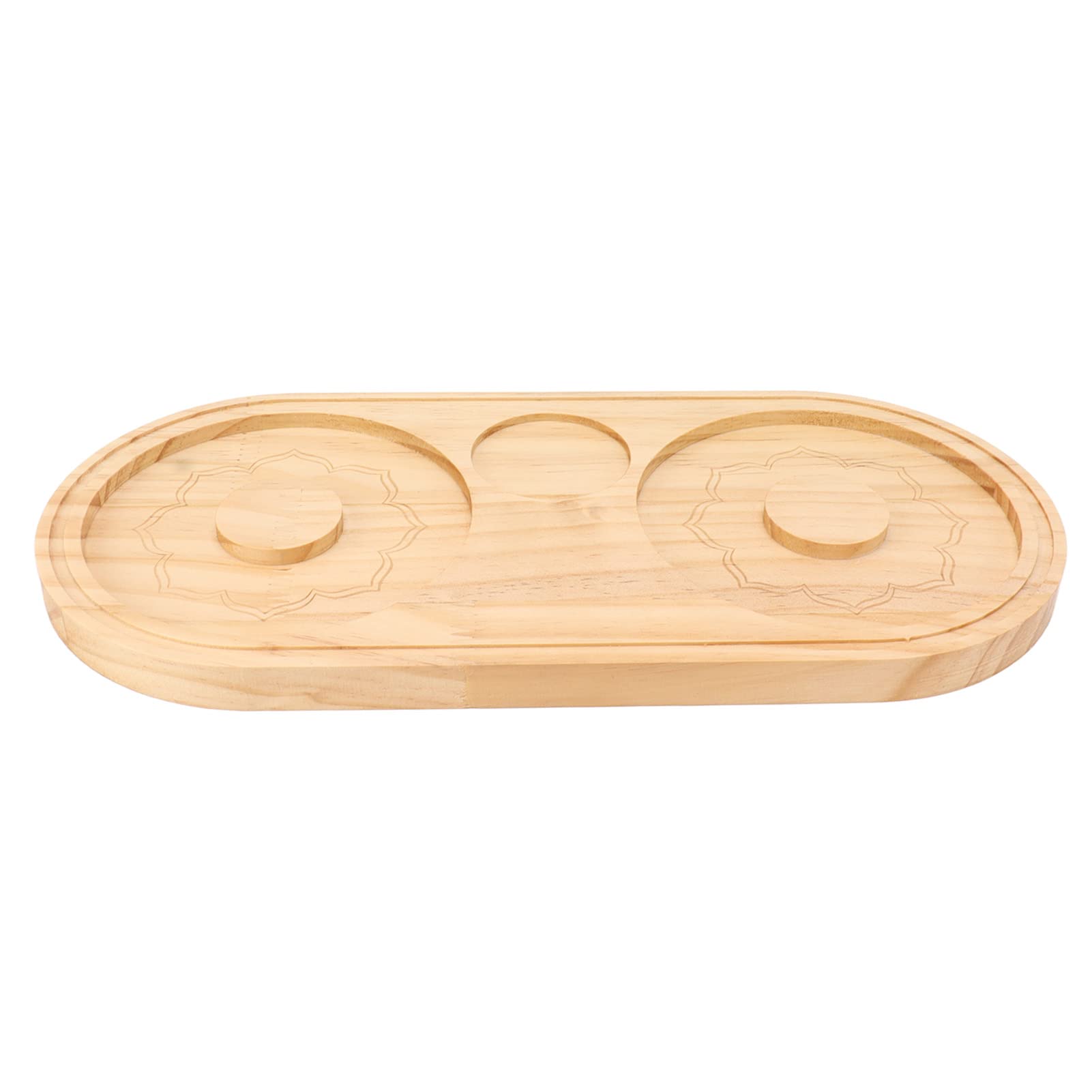Airshi Sugar Rimmer, Salt Rimmer Wooden Dual Holder Design Pretty Decor Bar Tool Good Workmanship for Restaurant