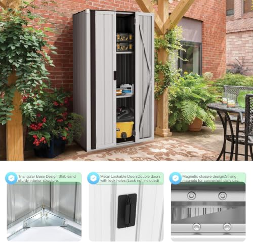 Image of AECOJOY Outdoor Storage Cabinet Waterproof, 70 inch Vertical Tall with Base