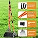 ROIUBPO Pooper Scooper, Extra Large Long Handle Dog Pooper Scooper for Dogs Heavy Duty, Pet Supplies Stainless Metal Tray, Spade and Rake Set, Use on Grass, Dirt or Gravel