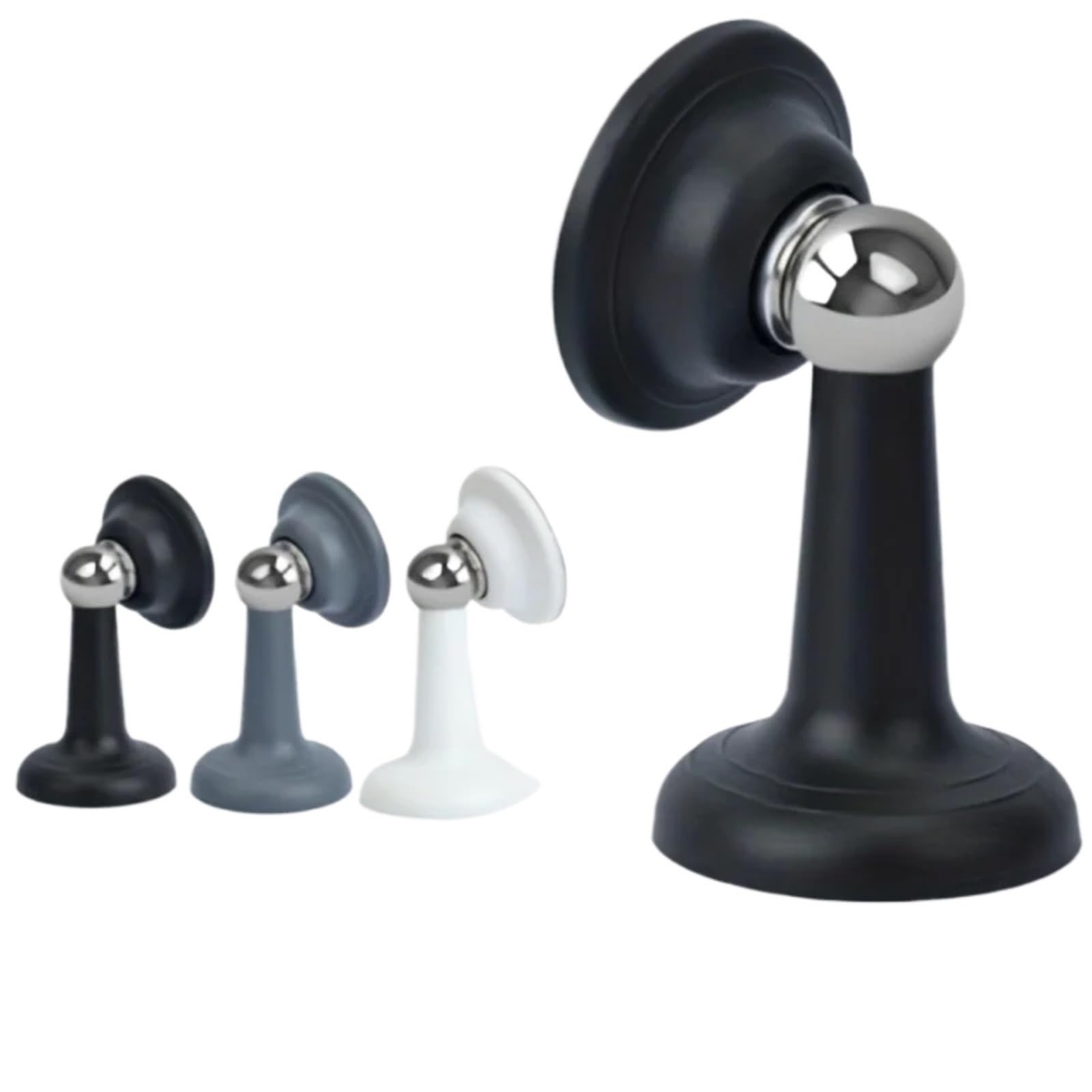 Kdhcvkz White 1Pcs Magnetic Silent Door Stopper Household Bedroom Free-Punch Suction Anti-Collision Silicone Floor Door Stop