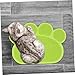 Kisangel Non- Paw-Shaped Cat Litter and Feeding Mat Leakproof Easy to Antislip Base for Food and Water Green for Cats of All
