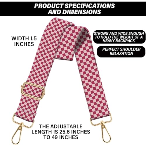 Image of Purse Strap Crossbody Shoulder Straps 1.5 inch Wide Replacement Adjustable for Women Girls Bag Aesthetic Cute