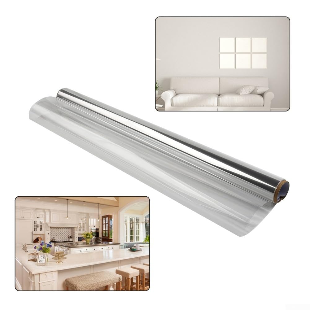 Film de protection mural transparent pour surfaces lisses gris et carrelage 60 cm x 2 m
