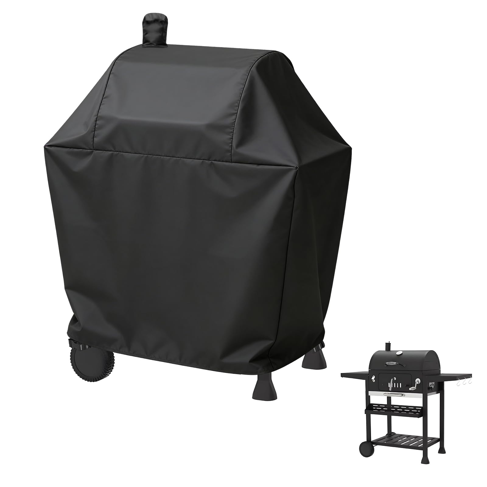 Ultifore BBQ Cover Waterproof 89x64x113cm,210D Barbecue Cover with Diagonal Buckles for CosmoGrill, Weber, Char Broil, Brinkmann