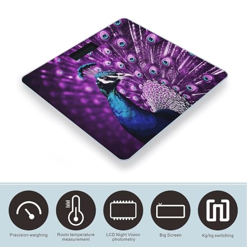Báscula Digital de Baño FekiLoot con Plataforma Amplia miniatura 3