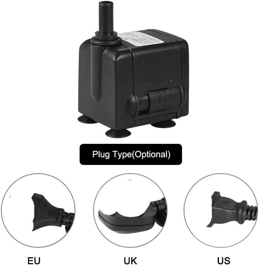 Water Pumps, Parts & Accessories 450L/H 6W With 2 Nozzles Submersible Pump Fountain Water Pump For Aquarium Table Top Fountain Pond Water Garden Hydroponic System