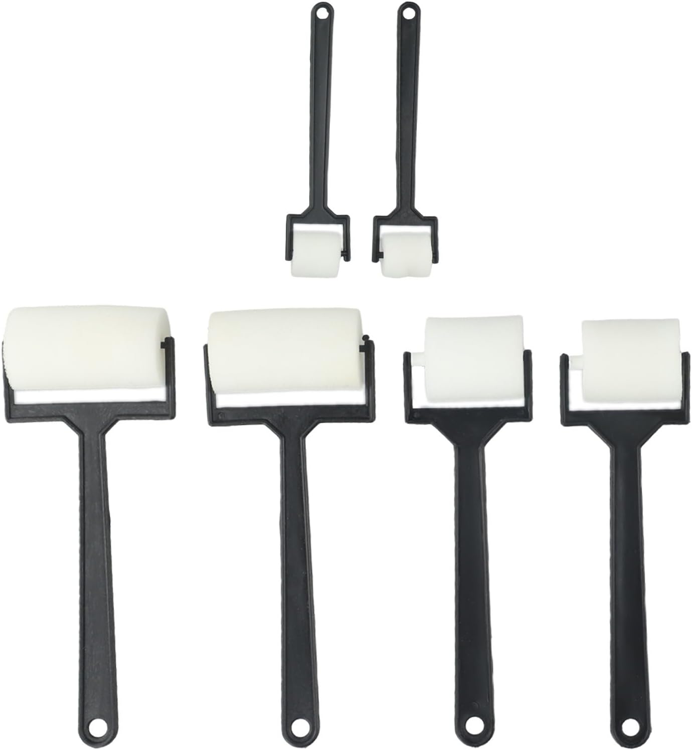 6pcs Foam Painting Brushes For Children Sponge Roller Brush Set For Home And School Craft Activities