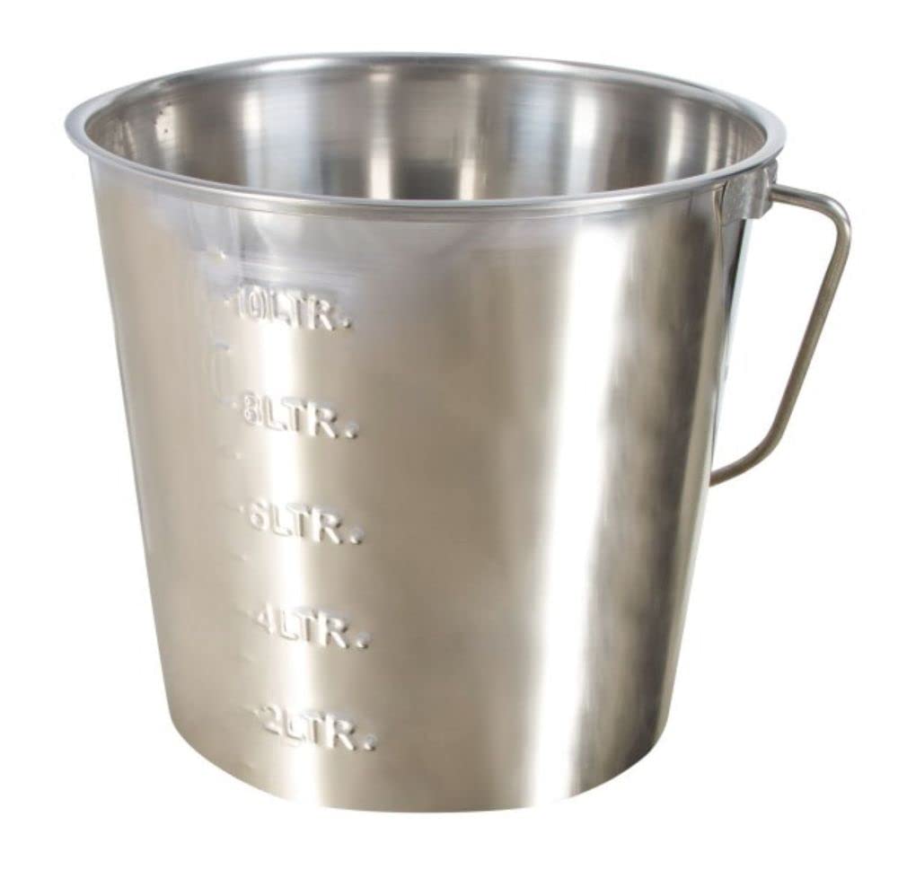 KERBL 29377 Seau en Acier Inoxydable pour Élevage/Agriculture Urbaine 12,3 L