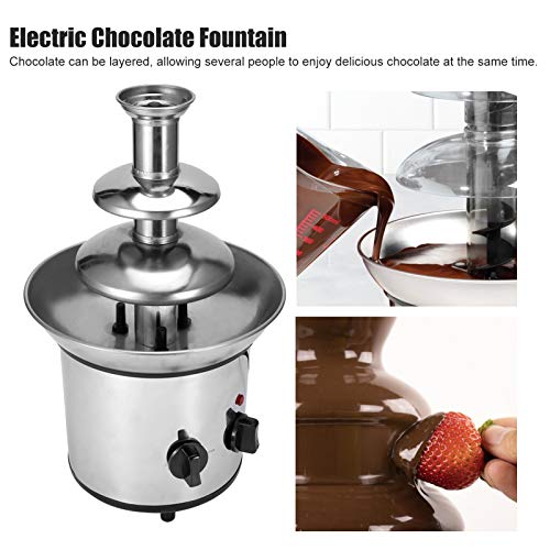 Máquina de fondue de chocolate, 50 Hz, fonte decorativa de chocolate de 170 W, 3 camadas duráveis pa