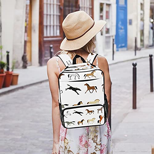 Sac à dos portable imprimé cheval pour protéger votre PC avec style