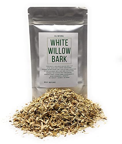 White Willow Bark - Dried Cut Natural Salix Alba - Origin: Macedonia - Net Weight: 1oz/28g