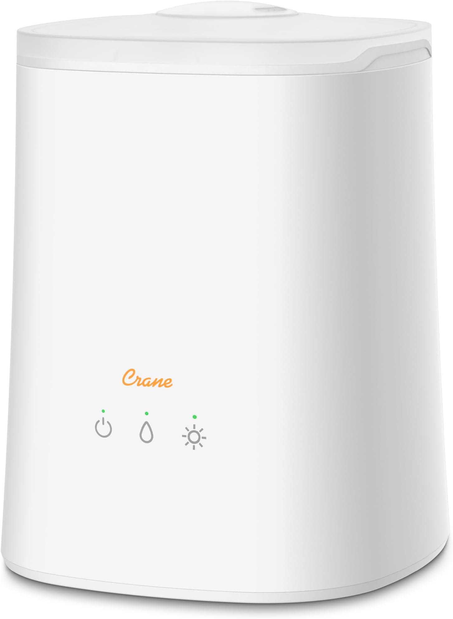 Crane Cool Mist Humidifier, Filter Free, Top Fill, 1.2 Gallon with Optional Color Changing Light & Aroma Diffuser Function. Works with Essential Oils