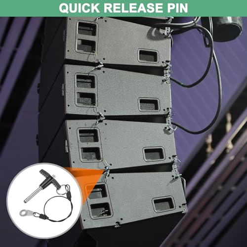 M METERXITY 2er-Pack T-Griff-Sicherungsstifte, 1/4\(6mm) Durchm. 1-3/16\(30mm) Verwendungslänge Druckknopf-Schnellspannstifte mit Tragekabel für Maschine [304 Edelstahl]