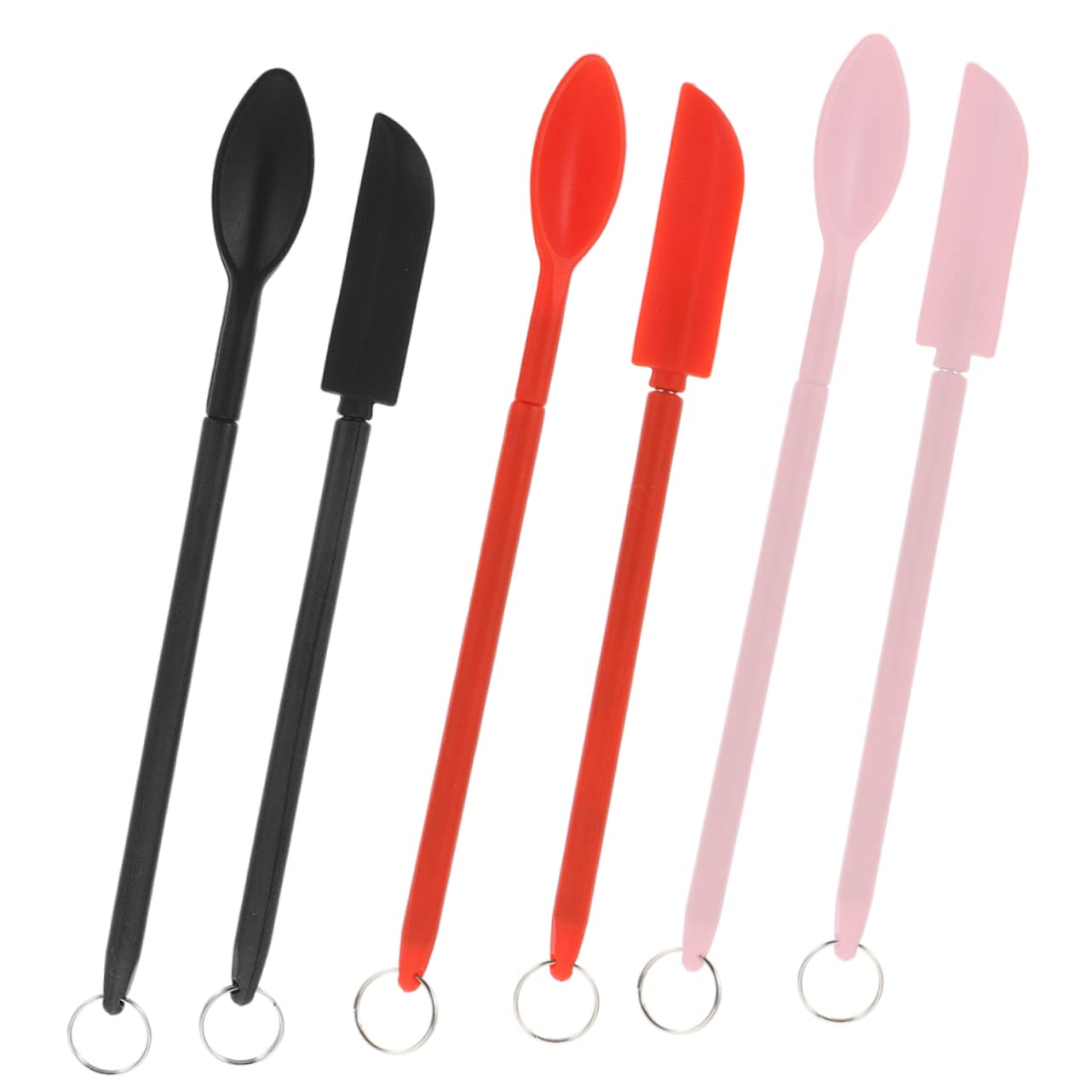 Healeved 15 Ensembles Spatule en silicone de maquillage mini cuillère spatule de centre commercial pour les cosmétiques patisserie accessoire accessoires patisserie petite cuillère