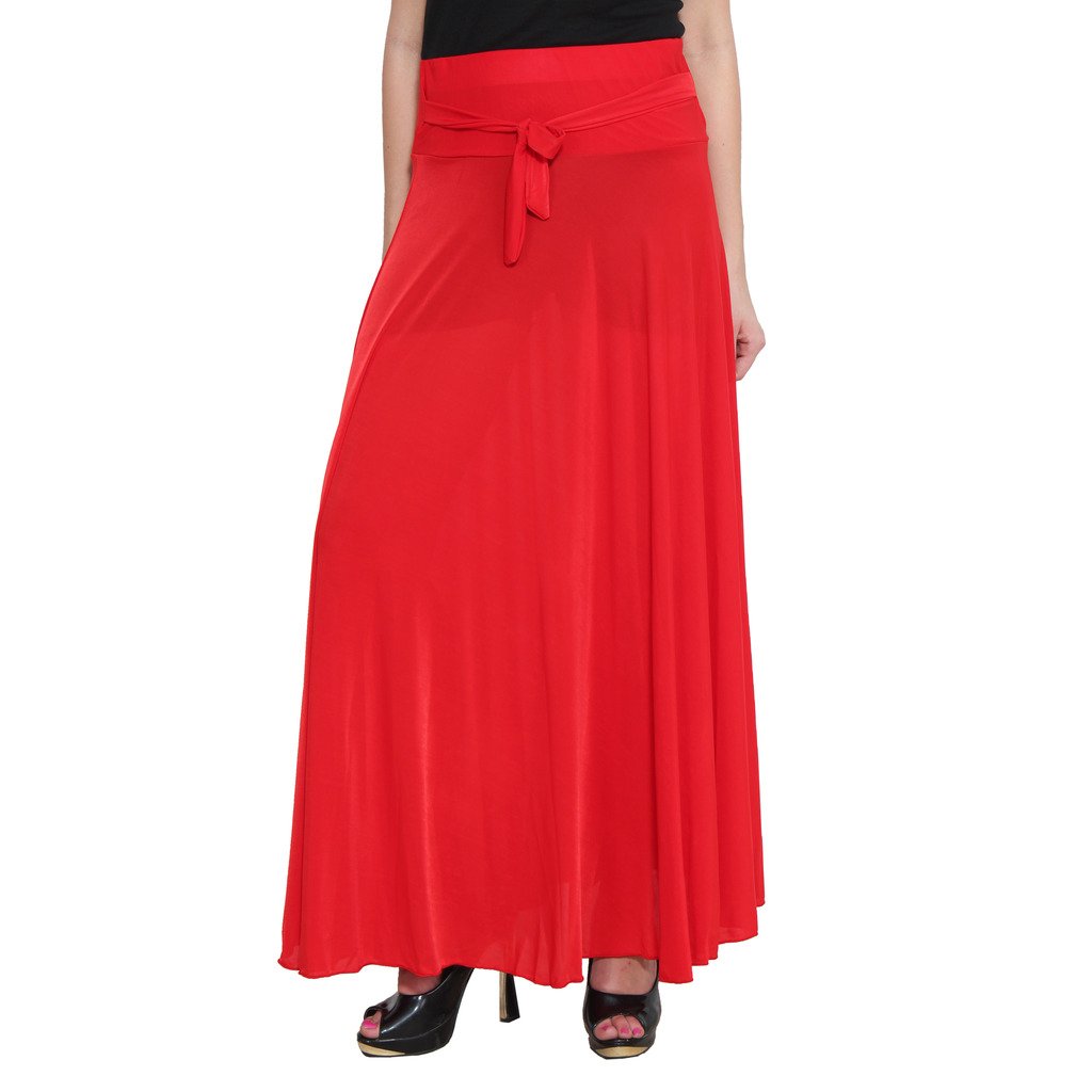 Women's Beautiful Flared Lycra Long Maxi Skirt with a Large Flare