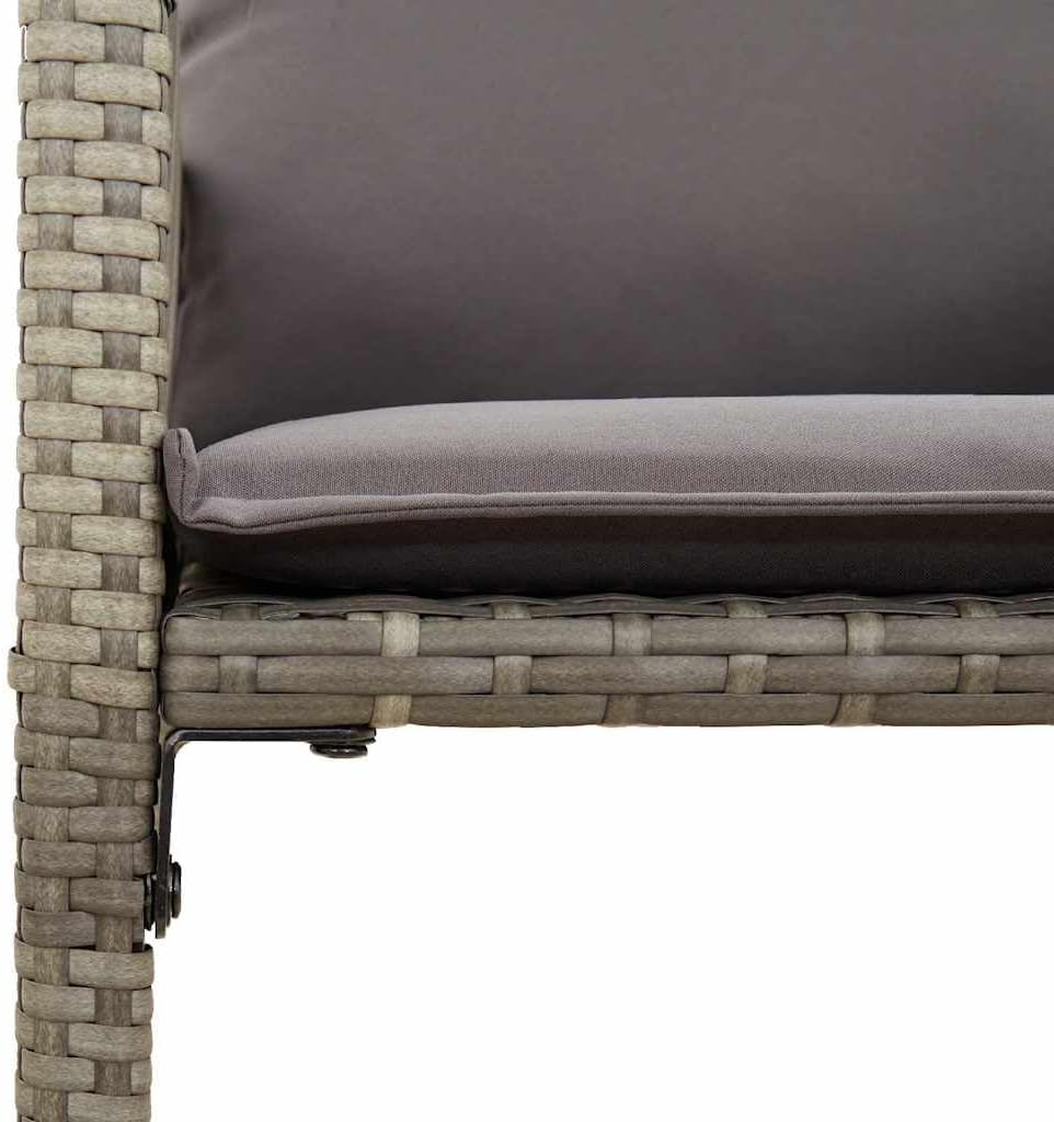 Patio Bar Set with Cushions, Outdoor Table and Chairs, Modern Poly Rattan Bistro Set, Comfortable Furniture for Balcony, Garden and Yard Space
