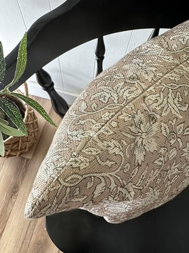 Clasica Studio 003 Neutral Vintage Floral Throw Pillow Cover 18X18 Modern Transitional Double-Sided thumb #3