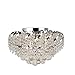 Worldwide Lighting W33017C16 Empire - 14" Six Light Round Medium Flush Mount, Polished Chrome Finish with Clear Crystal