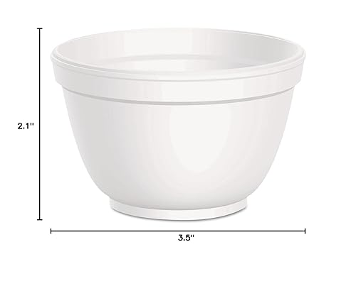 Miniatura 2 de DART 6B12 Recipiente de espuma, 6 onzas, blanco, sentadillas, 1000 unidades