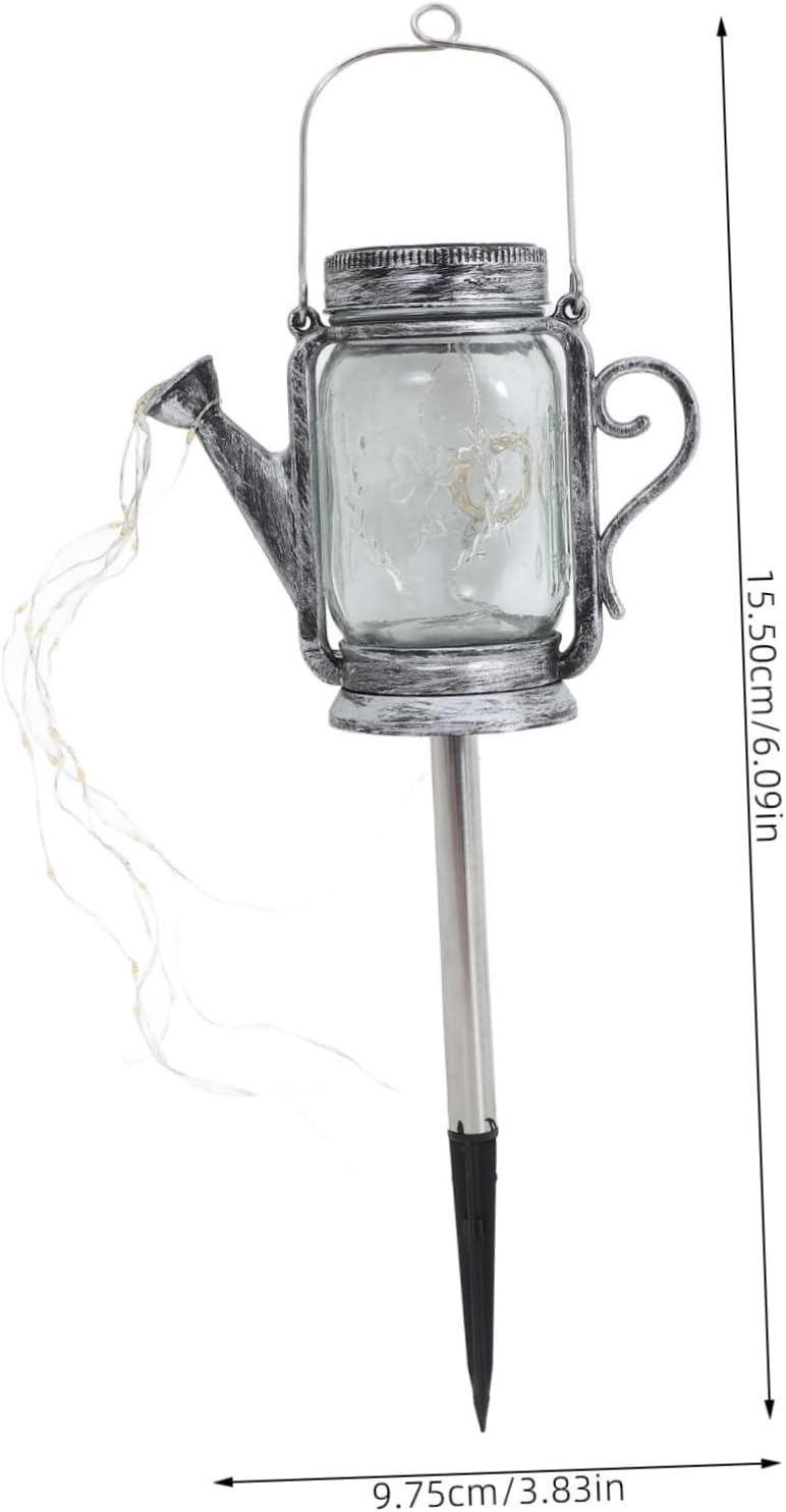 Solar Jar Kettle Lights 2pcs Jar Style Outdoor Lights for Garden Yard Decor Landscape