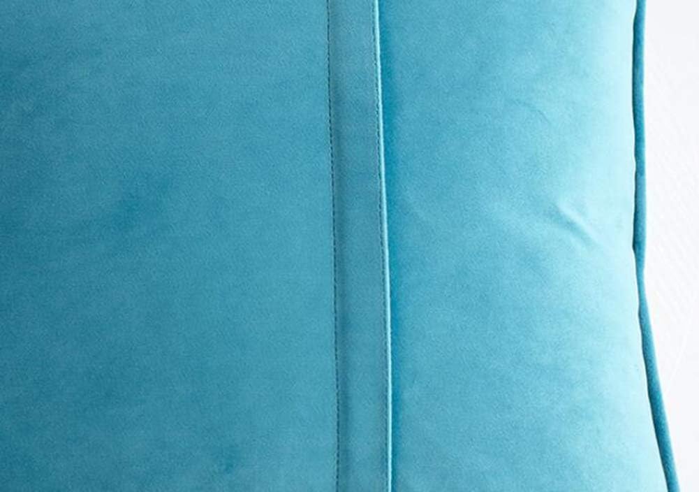 Soft Velvet Decorative Sofa Pillows Pure Color Square Pillows Office Chair Waist Pillow Bedside Rest Hugging Throw Pillows Cushion (Gray Blue, 45×45CM/17.7"×17.7")