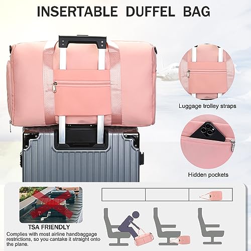 Gym Bag for Women and Men with Shoes Compartment, Small Duffel Bag for Sports,Travel, Carry On Weekender Overnight Bag for Plane Gym Tote Bags Swimming Yoga Hospital Holdalls3