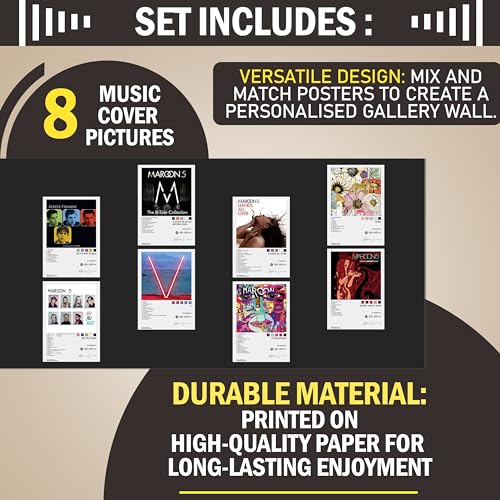 Image of WONDER HUB Maroon Wall Posters 8x12 inch (A4 Size) Included Self Adhesive on Back Wall Decor Posters Wall Art For Bedroom, Living room, Office, Dining Room