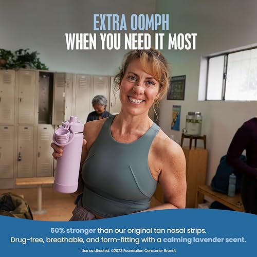 breathe right nasal strips lavender scent extra strength tan nasal strips help stop snoring drug-free snoring solution amp nasal congestion relief caused by colds amp allergies 26ct packaging may vary