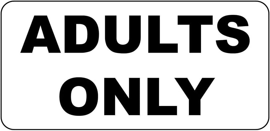Fastasticdeals Adults Only Black Retro Vintage Style Metal Sign 8 in X 12 in with Holes