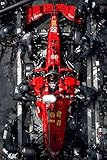 Racing Pit Stop Canvas Wall Art – High Speed Motorsport Action Scene, Dynamic Automotive Wall Decor for Garage Man Cave Office (24'' X 36'', Unframed)