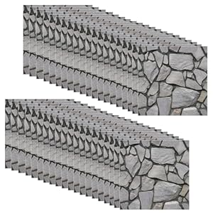 Xnzmyn 40 Stück 3D-Wandpaneele Steinoptik