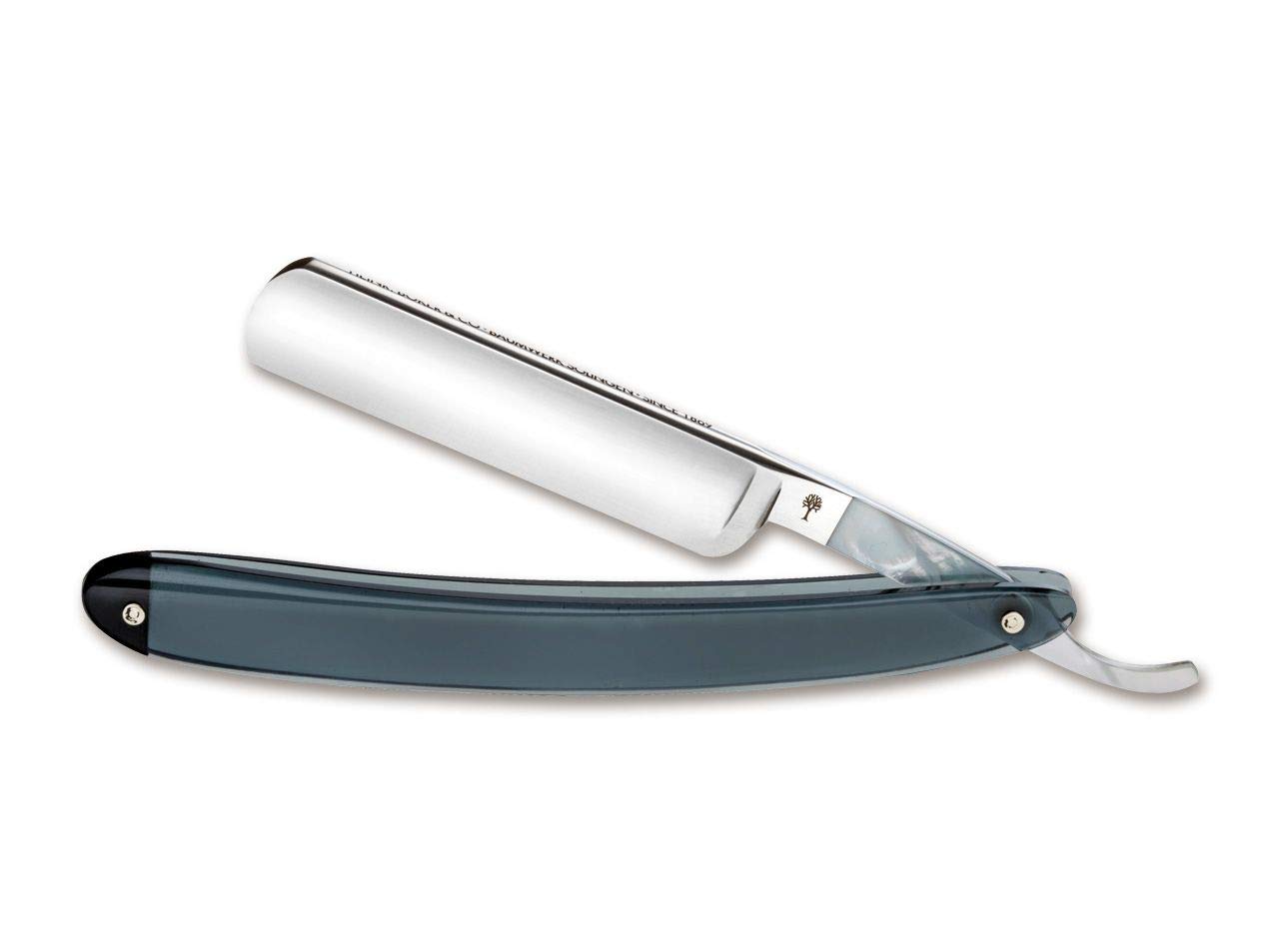 Navaja afeitar barbero alemana BÖKER PEARL SCALE TANG 5/8" hoja de acero carbono de 7,5 cm y empuñadura sintético años 80 de 16 cm. Fabricada artesanalmente en Sollingen 140546 profesional afeitado