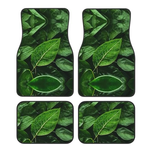 Tapis de voiture motif feuilles vertes pour protéger durablement le sol et éviter les glissements